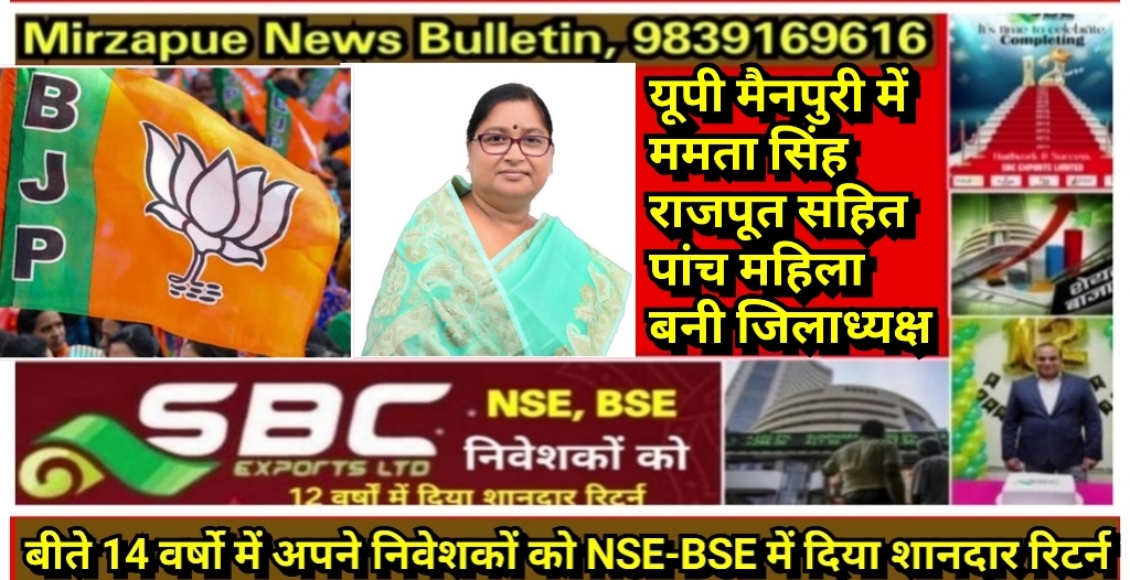 यूपी में भाजपा ने 68 जिलों में जिलाध्यक्ष घोषित  किये पाँच महिलायें भी बनाई गई भाजपा जिला अध्यक्ष